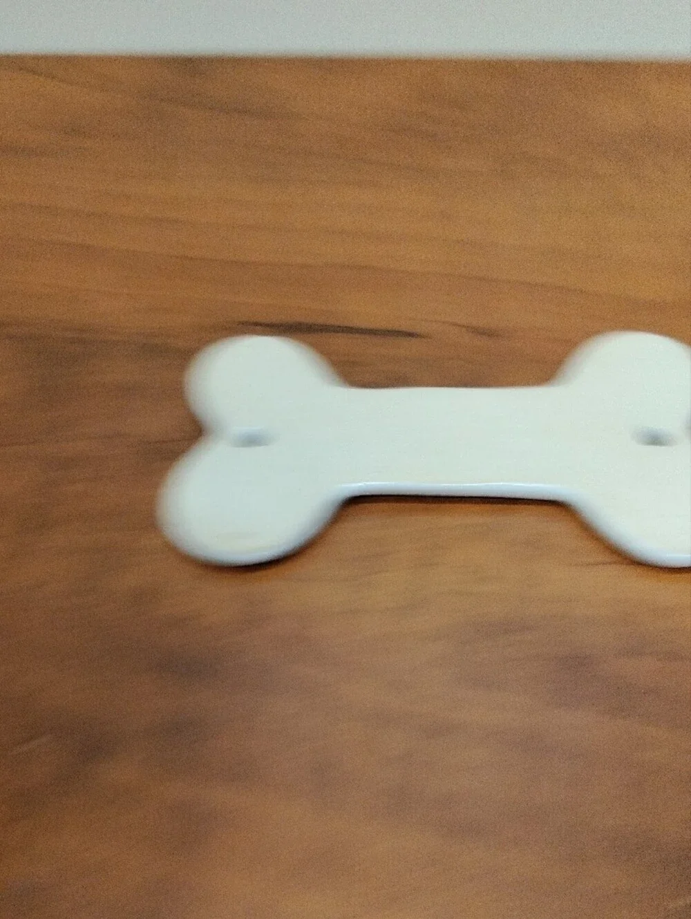 White Bone-Shaped Ceramic Tag